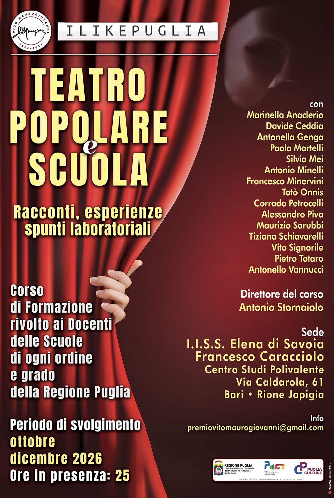 Piattaforma Sofia: Corso di Formazione su TEATRO POPOLARE E SCUOLA